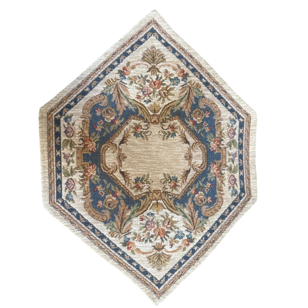 Vtg Buckingham Tapestry Belgian Woven Table Mat Rimini Centerpiece cottagecore